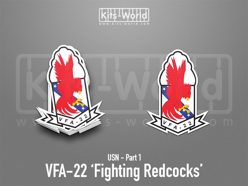 Kitsworld SAV Sticker - US Navy - VFA-22 Fighting Redcocks Approx height: 100 mm 